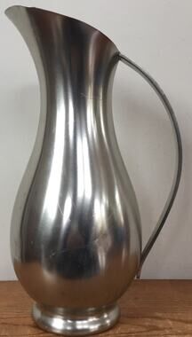 Vtg Royal Holland Pewter KMD Tiel Dutch Mid Century Modern Vase Pitcher 11.75"